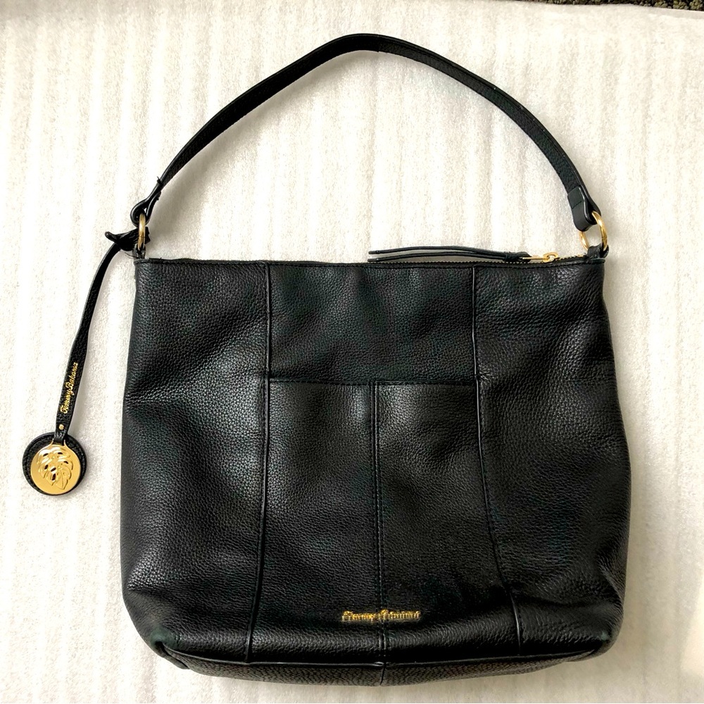 Tommy Bahama black 100% leather purse